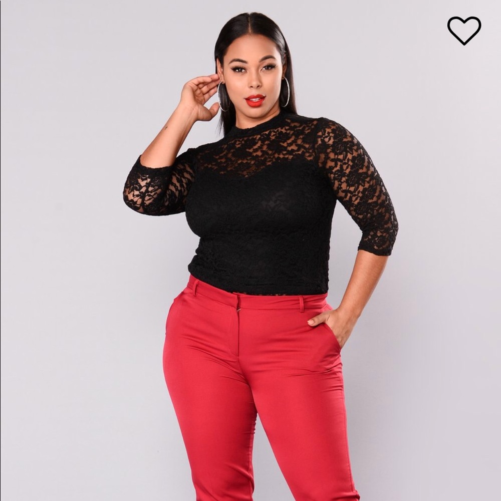 “Keeping it Classy” Fashion Nova Black Lace Top